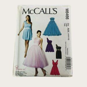 McCalls Sewing Pattern M6466 Misses Lined Dresses and Flower Size 4-10 Uncut